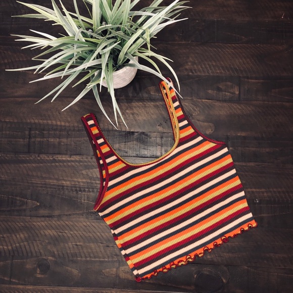 Tops - Multi Colored Striped Tank